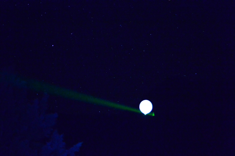 Extended reach of the green laser was limited, according to the camera