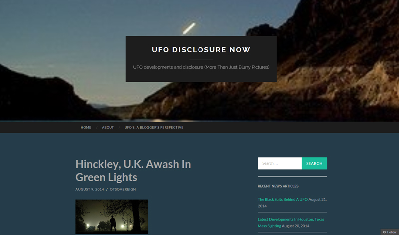 Green Beam UFO in Hinckley UK